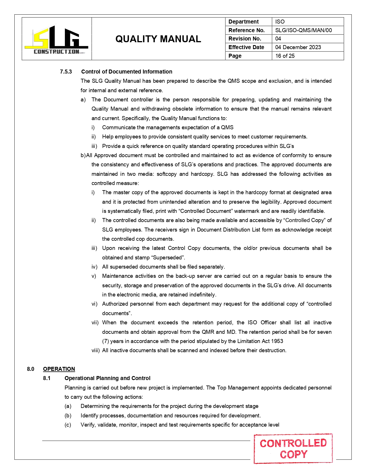 QMS Manual Page 18